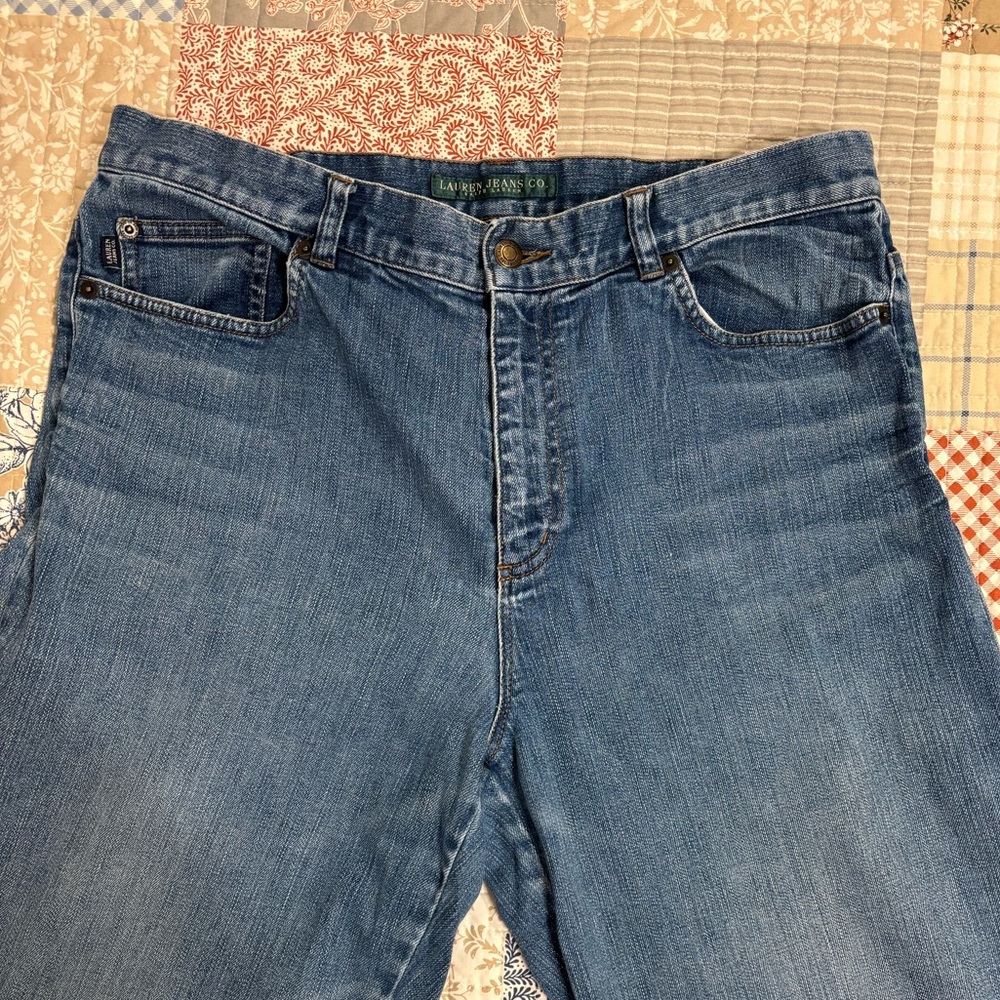 Ralph Lauren Jean Co, size 14 blue Jean Capri EUC